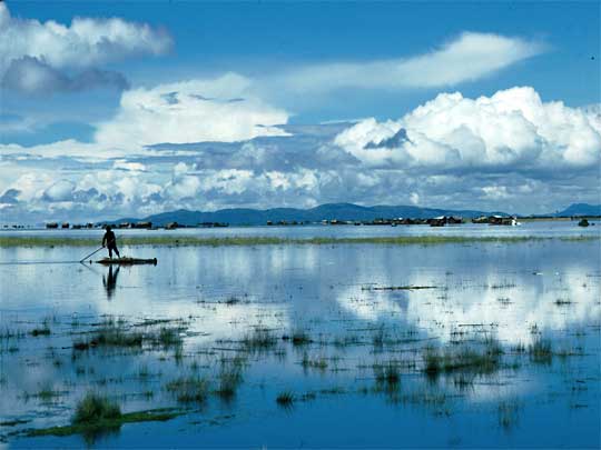 На фото: Солнечный остров в Боливии