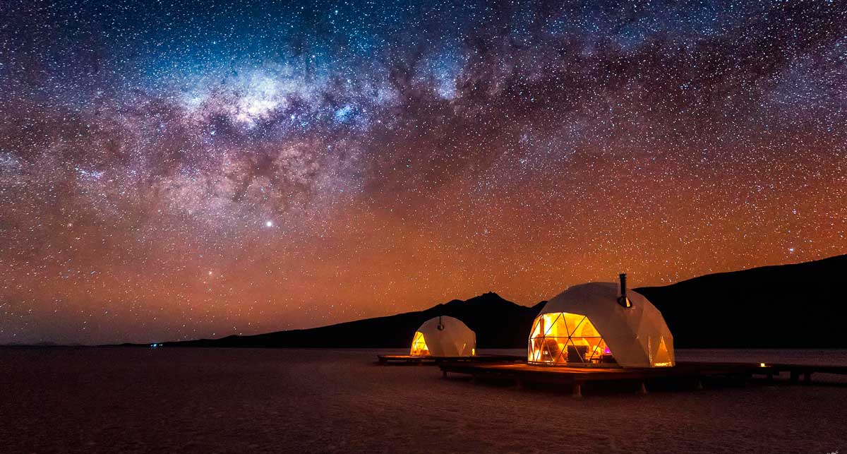 Отель глемпинг Salar de Uyuni, Kachi Lodge на солончаке Уюни в Боливии