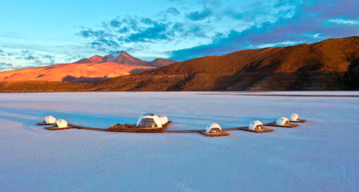 Отель глемпинг Salar de Uyuni, Kachi Lodge на солончаке Уюни в Боливии