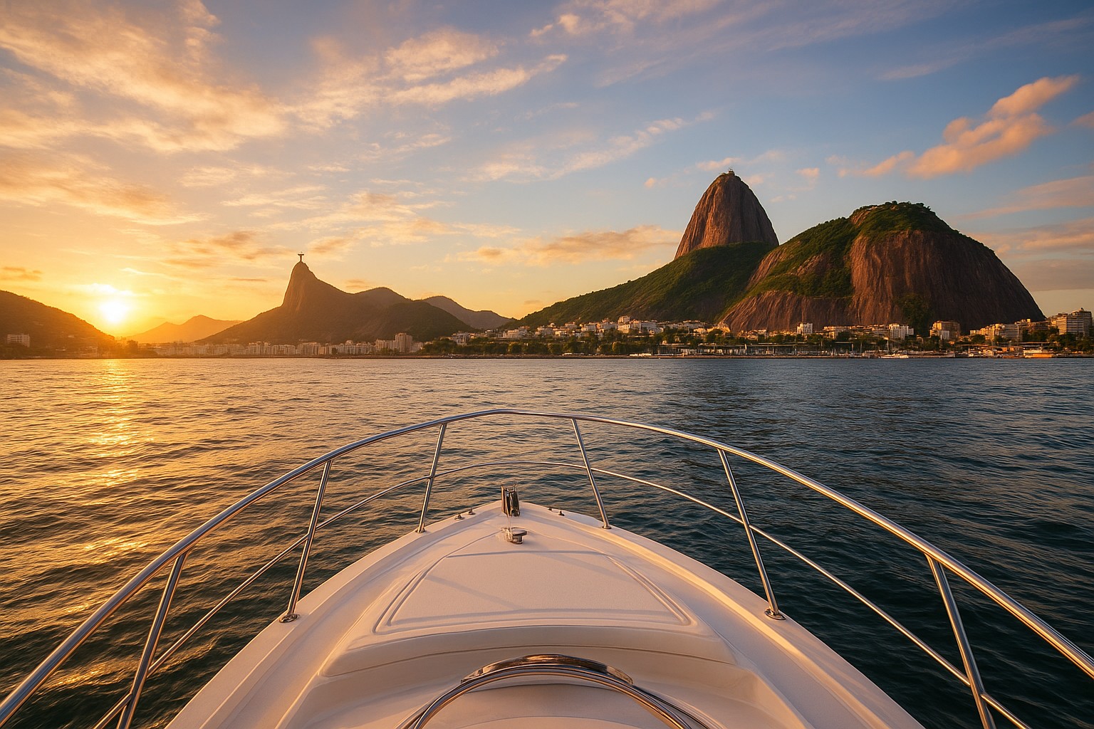 На фото: Залив Гуанабара, Рио-де-Жанейро